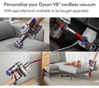 Dyson V8 Absolute Cordless Vacuum Cleaner upto 40 Minutes Run Time Silver Yellow V8ABS-2023