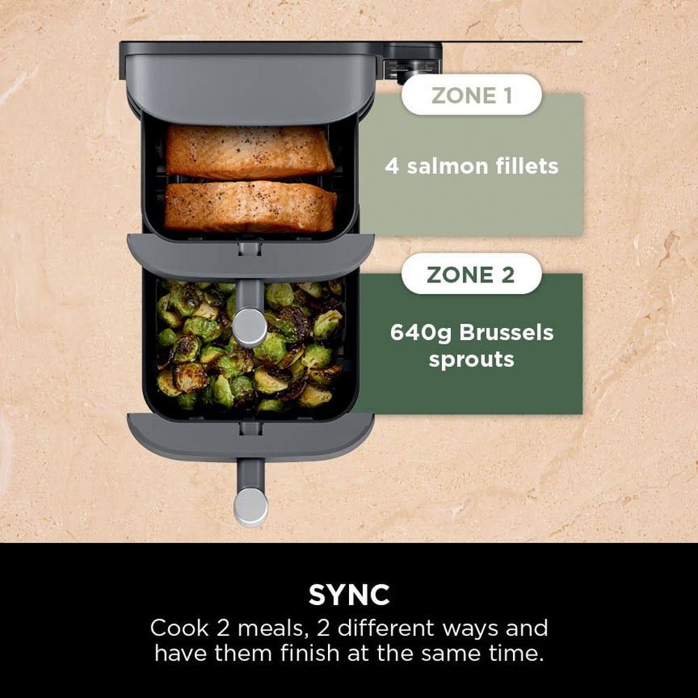 Ninja Double Stack XL 2-Drawer 9.5L Air Fryer Grey SL400UK